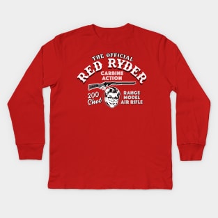 Red Ryder Official Carbine Action 200 Shot Range Model Air Rifle Christmas Story Kids Long Sleeve T-Shirt